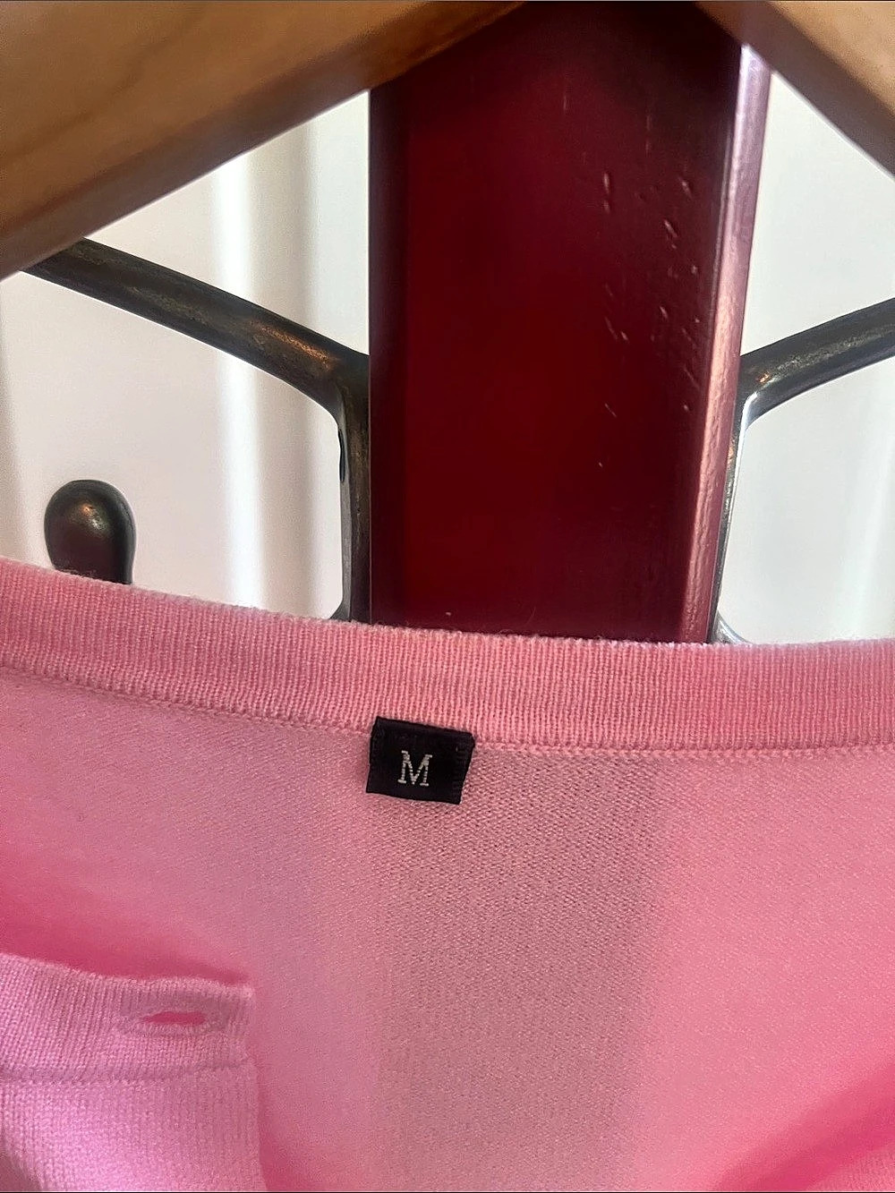 Pink Button-Front Sweater Size Medium - Picture 3 of 6